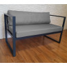Zestaw mebli ogrodowych sofa + 2 fotele + stolik Oxford szary