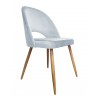 Krzesło Polo dąb noga MG39 jasny szary – stylowe siedzisko