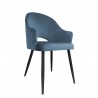 Krzesło VELVET BL06 – welurowe, stabilne czarne nogi