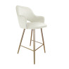 Hoker krzesło barowe Milano podstawa złota MG50