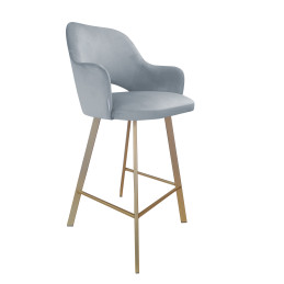 Hoker Milano BL06 szary błękit, złota podstawa