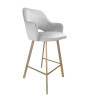 Hoker krzesło barowe Milano podstawa Profil złota MG39