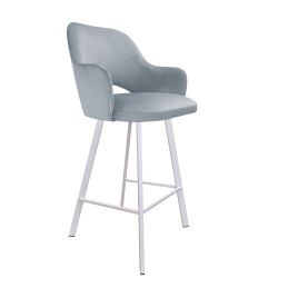 Hoker Milano BL06 aksamit Bluvel biały stelaż