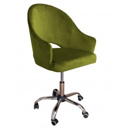 Fotel obrotowy VELVET BL75 zielona oliwka