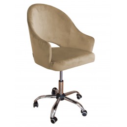 Fotel obrotowy VELVET MG06 jasny brąz