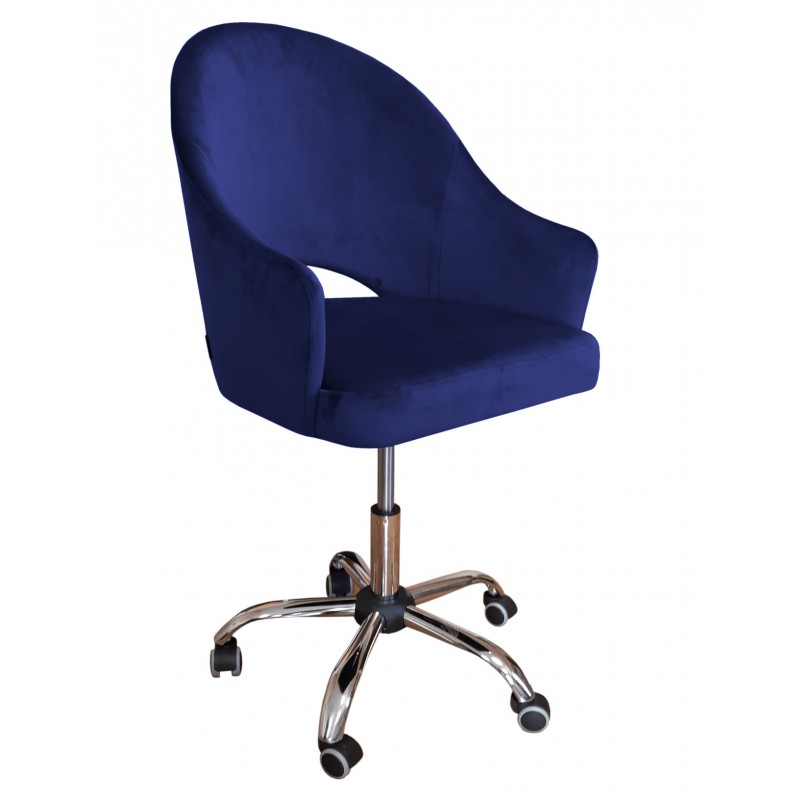 Fotel obrotowy VELVET MG16 granatowy