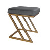 Pufa ZETA LOFT BL14 – taboret i podnóżek ze złotą podstawą