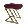 Pufa ZETA LOFT taboret podnóżek podstawa złota MG02