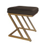 Pufa ZETA LOFT MG05 – taboret i podnóżek ze złotą podstawą