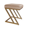 Pufa ZETA LOFT MG06 – taboret i podnóżek ze złotą podstawą