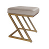 Pufa ZETA LOFT MG09 – taboret i podnóżek ze złotą podstawą