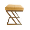 Pufa ZETA LOFT MG15 – elegancki taboret i podnóżek złoty