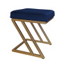 Pufa ZETA LOFT MG16 – taboret i podnóżek ze złotą podstawą