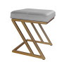Pufa ZETA LOFT MG17 – taboret i podnóżek ze złotą podstawą