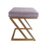 Pufa ZETA LOFT MG55 złota – elegancki taboret i podnóżek