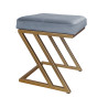 Pufa ZETA LOFT BL06 – taboret i podnóżek ze złotą podstawą
