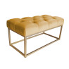 Ławka CHESTERFIELD LOFT podstawa złota pufa podnóżek MG15