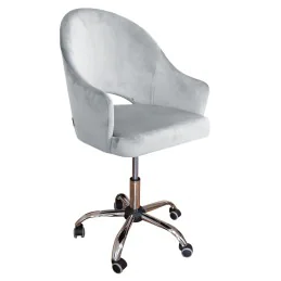 Fotel obrotowy VELVET MG39 jasnoszary tapicerowany