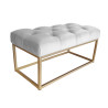 Ławka CHESTERFIELD LOFT podstawa złota pufa podnóżek MG39