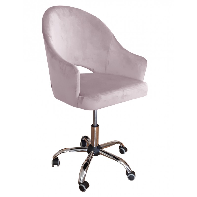 Fotel obrotowy VELVET MG55 szary-róż