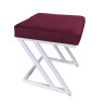 Pufa ZETA LOFT MG02 biała – elegancki taboret i podnóżek