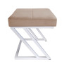 Pufa ZETA LOFT MG06 biała – elegancki taboret i podnóżek