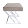 Pufa ZETA LOFT MG09 biała – stylowy taboret i podnóżek