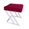 Pufa ZETA LOFT MG31 biała – elegancki taboret i podnóżek