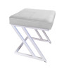 Pufa ZETA LOFT MG39 biała – stylowy taboret i podnóżek