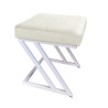Pufa ZETA LOFT MG50 biała – loftowy taboret i podnóżek