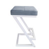 Hoker ZETA LOFT METAL biały – siedzisko Bluvel