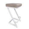 Hoker ZETA LOFT METAL MG09 biały – eleganckie krzesło barowe