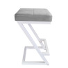 Hoker krzesło barowe ZETA LOFT METAL podstawa biała MG17