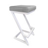 Hoker krzesło barowe ZETA LOFT METAL podstawa biała MG17