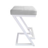 Hoker krzesło barowe ZETA LOFT METAL podstawa biała MG39