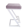 Hoker ZETA LOFT metalowa biała podstawa Velvet