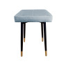 Taboret MAX BL06 szary błękit podstawa czarna/złota