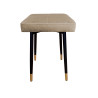 Taboret MAX MG09 szary beż podstawa czarna/złota