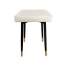 Taboret MAX MG50 kremowy podstawa czarna/złota