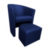 Fotel CLUB z podnóżkiem D4 Granatowy – elegancja i komfort