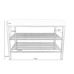 Szafka na buty MG17 czarna – regał i półka do przedpokoju