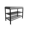 Szafka na buty MG17 czarna – regał i półka do przedpokoju
