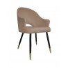 Krzesło VELVET MG06 – welur, czarne nogi ze złotym akcentem