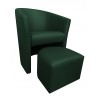 Fotel CLUB z podnóżkiem D6 Zielony – elegancja i komfort