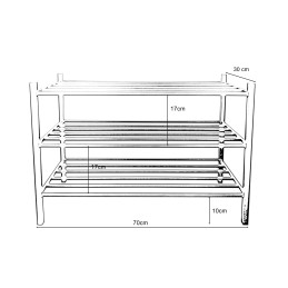 Ławka na buty – czarny stelaż, praktyczny regał i półka