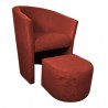 Fotel CLUB z podnóżkiem Mikrofaza 6 Cegła – komfort i styl