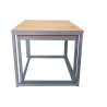 Stolik kawowy 2W1 dąb craft podstawa szara