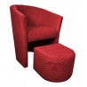 Fotel CLUB z podnóżkiem Mikrofaza 8 Czerwony – elegancja i styl