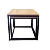 Stolik kawowy 2w1 dąb craft z czarną podstawą – loftowy styl