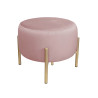 Pufa OLA LOFT MG58 – ławka i podnóżek złoty metal
